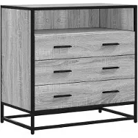 vidaXL Ladekast 70x41x70 cm bewerkt hout grijs sonoma eikenkleurig