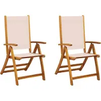 vidaXL Tuinstoelen inklapbaar 2 st massief acaciahout en textileen