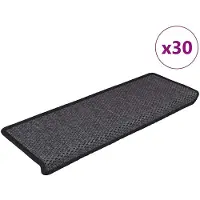vidaXL Trapmatten zelfklevend Sisal-Look 30 st 65x21x4 cm antraciet