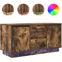 vidaXL Tv-meubel met LED-verlichting 100x41x50 cm gerookt eikenkleurig