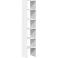 vidaXL Boekenkasten 2 st stapelbaar 30x30x80 cm bewerkt hout wit