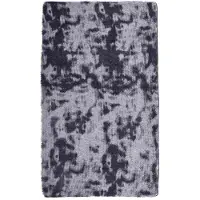 vidaXL Hoogpolig vloerkleed NAVARRA 60x100 cm polyester donkergrijs