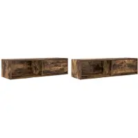 vidaXL Tv-meubels, 2 st 100x31x25,5 cm spaanplaat gerookt eikenkleurig