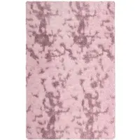vidaXL Hoogpolig vloerkleed NAVARRA 130x200 cm polyester stoffig roze