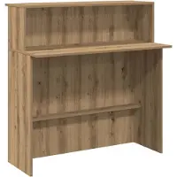 vidaXL Receptiebalie 100x50x103,5cm bewerkt hout artisanaal eikenkleur