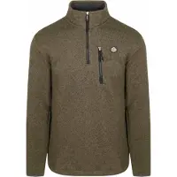Superdry Heren Storm fleece trui met halve rits bruin (XXL), Casual, Polyester, Lange mouwen M2014257A