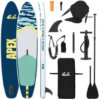 vidaXL SUP Board met Zit 2-in-1 APEX 305 x 76 x 15 cm Blauw