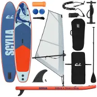 vidaXL Opblaasbare SUP Board met Zeil SCYLLA 330 x 76 x 15 cm Blauw