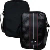 BMW Torenbag voor , carbonlook en rode streep, geschikt voor tablets tot 10 inch - zwart