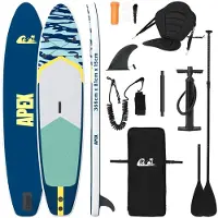 vidaXL SUP Board met Zit 2-in-1 APEX 366 x 81 x 15 cm Blauw