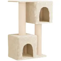 vidaXL Kattentoren met sisal krabpalen Crèmekleurig 114 cm