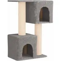 vidaXL Kattentoren met sisal krabpalen Lichtgrijs 114 cm