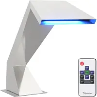 vidaXL Zwembadwaterval met RGB-LED's Roestvrij staal 63,5 x 29 x 51 cm