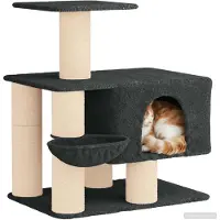vidaXL Kattentoren met sisal krabpalen Donkergrijs 96 cm