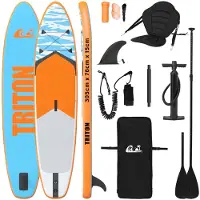 vidaXL SUP Board met Zitje 2-in-1 TRITON 305 x 76 x 15 cm Blauw