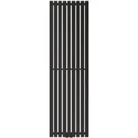 LuxeBath Badkamerradiator verticaal met middenaansluiting 480x1600 mm Zwart mat