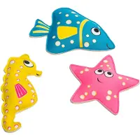 BS Toys Opduikdieren Zwembad - Opduik Speelgoed vanaf 5 Jaar - Water Spel - Bad Speelgoed - Neopreen Diertjes - 3 Stuks