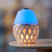 Globo Luchtverfrisser kleurverandering tafellamp kamerverfrisser geur olie diffuser essentiële oliën, timer, RGB LED kleurverandering, DxH 14,8x20 cm