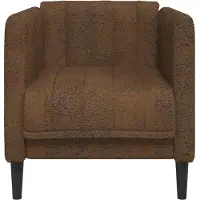 vidaXL Fauteuil kunstsuède bruin