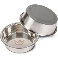 Rudelkönig Hondenbak RVS 2x 900ml – Voerbak hond roestvrij staal met antislip
