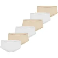 Schiesser Broekje ' Invisible Cotton ' sand / wit