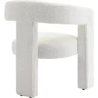 Vente-unique Fauteuil in wit bouclé FAVINA