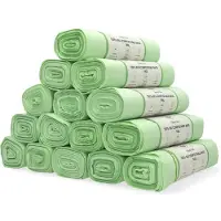 123schoon Aanbieding: 15x Bio composteerbare zak 140 liter 87x130cm (15 rollen - 180 stuks)
