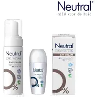 Neutral Verzorgend Geschenktasje – voor de Gevoelige Huid | Zonder Parfum & Kleurstoffen | dagcrème 50ml | Face Wash 150ml | Antiperspirant 50ml