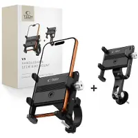 Tech-Protect V5 Zilver universele Stevige Fietshouder Op Stuur Of Stuurpen