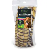 Topmast Runderkophuid met Pens - 70 cm - 2 zakken van 1 KILO - Natuurlijke Gezonde Kauwsnack