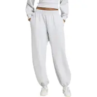 Adidas Soft Lux Loose Pants Broeken Dames - Grijs - Maat XXL (50-52) - Poly Mesh