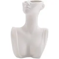 Jojomino Creatieve Menselijk Hoofd Gezicht Bloemenvazen Portret Vaas Decoratieve Nordic Bloempot Ornament Keramiek Standbeeld Ambachten Thuis