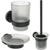 Ideal standard IOM - Set badkameraccessoires, mat glas/zwart A9245XG