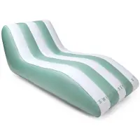 Swim Essentials groen wit lounge luchtbed (180 x 99 cm)
