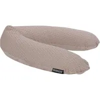 Snoozzz Zwangerschapskussen Zijslaapkussen Lichaamskussen - 185 cm - microparel vulling- luxe draagtas - wasbare hoes - Wafel Teddy Sand