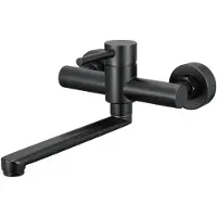 CECIPA MAX - Keukenkraan voor wandmontage Waterkraan - 360° draaibaar Eengreepsmengkraan voor wandmontage - Zwart