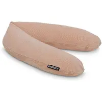Snoozzz Zwangerschapskussen Zijslaapkussen Lichaamskussen - 185 cm - microparel vulling- luxe draagtas - wasbare hoes - Rib Soft Blush