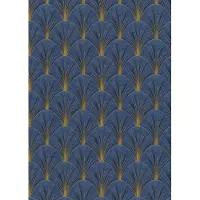 Erismann Vinylbehang 10451-08 - Elle 4 - Art Deco Blauw - 53cm x 10.05m