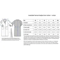Lalay - hamam badjas Krem Sultan - royal blue - XS - dames heren badjas - sauna badjas - dunne badjas - 100% gekamd katoen