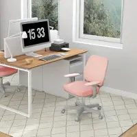 HAUSS SPOLE Bureaustoel 55 X 48 X 82,5-94,5 Cm - Ergonomisch Draaibaar En In Hoogte Verstelbaar - Voor Thuiswerk En Studie - Polyester Roze