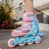 Raven Etta 3-in-1 kinderschaatsen - verstelbare maat 30-33 met LED-wielen