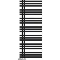 LuxeBath Design badkamer radiator Ijzer EM 600x1600 mm zwart mat met wandthermostaatkraan