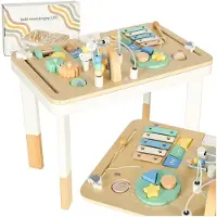 Creative Corner LUDO Montessori Sensorische Speeltafel – Houten Manipulatietafel 2-in-1 – Educatief Speelgoed vanaf 3 Jaar – Mintkleur