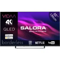 Salora QLED55UV1 - 55 inch 4K QLED Smart TV - HDR10 HLG - Zwart