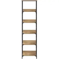 vidaXL Boekenplank 5-laags 50x33x188,5cm Bewerkt hout Artisan Eiken