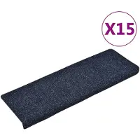 vidaXL Trapmatten 15 st 65x21x4 cm naaldvilt blauw