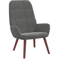 vidaXL Relaxstoel fluweel donkergrijs