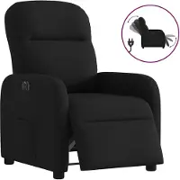 vidaXL Fauteuil verstelbaar elektrisch stof zwart