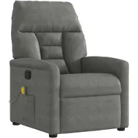 vidaXL Massagestoel microvezelstof donkergrijs