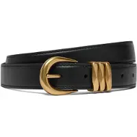 Ralph Lauren Riem Leder 80 cm zwart